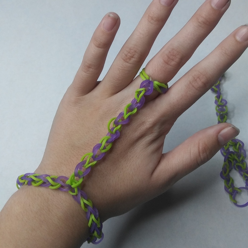 Rainbow Loom Handmade Bracelet Ring Combo